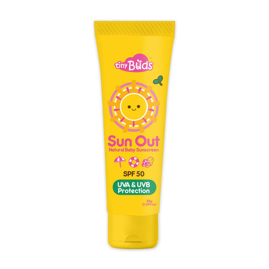 Tiny Buds Sun Out Natural Baby Sunscreen SPF 50 – UVA & UVB Protection - Extra Value Mart
