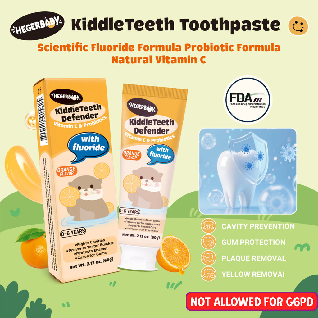 Hegerbaby KiddieTeeth kids toothpaste with fluoride, probiotics and vitamin C for 0-6 years