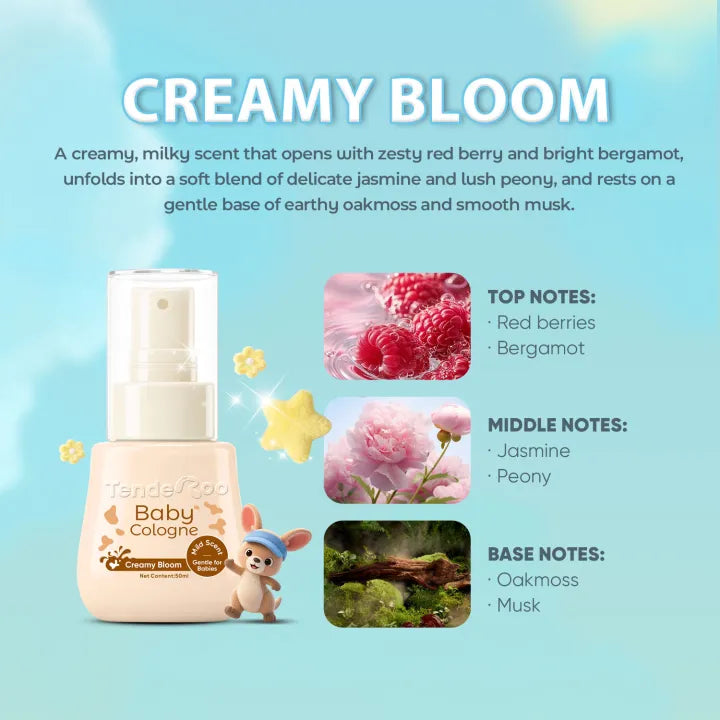 Tenderoo Baby Cologne Alcohol-Free Creamy Bloom Scent 50ml