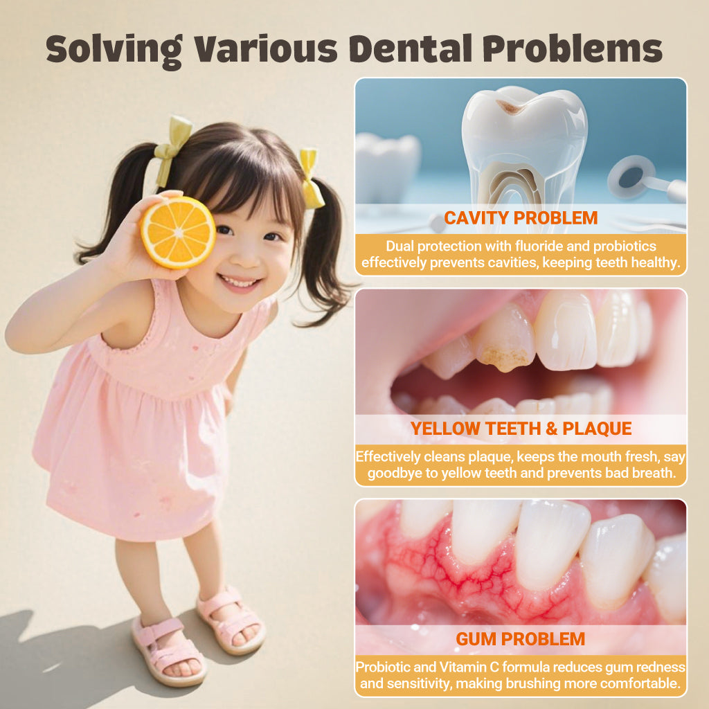 Hegerbaby kids toothpaste benefits: cavity protection, plaque removal and gum care