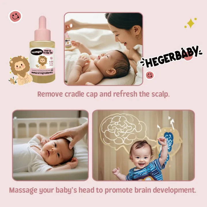 HegerBaby PH Hair & Scalp Oil 30ml – Nourishing Baby Scalp Treatment for Healthy Hair Growth