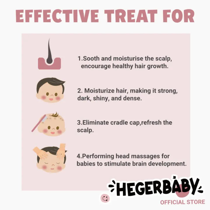 HegerBaby PH Hair & Scalp Oil 30ml – Nourishing Baby Scalp Treatment for Healthy Hair Growth