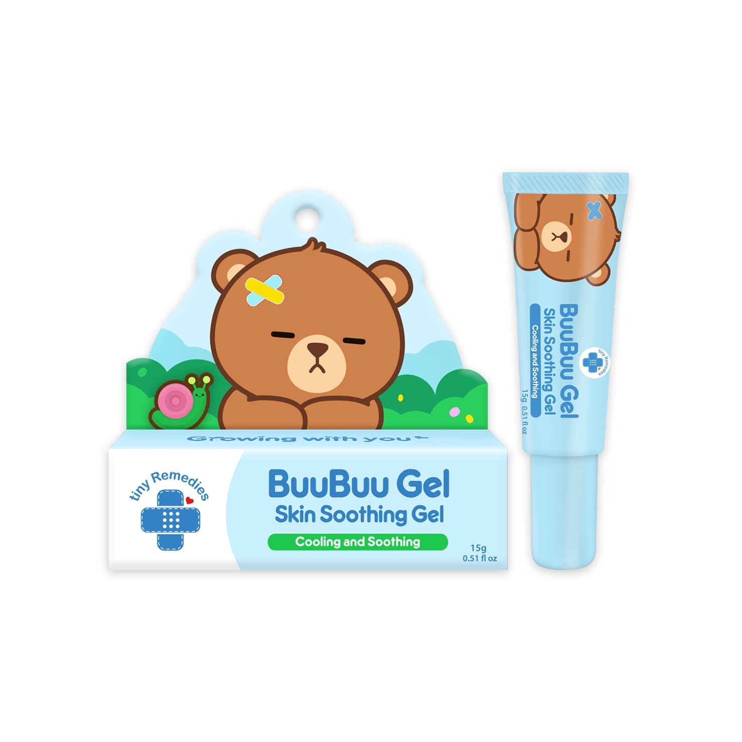 Tiny Remedies BuuBuu Skin Soothing Gel for Babies - front of bottle
