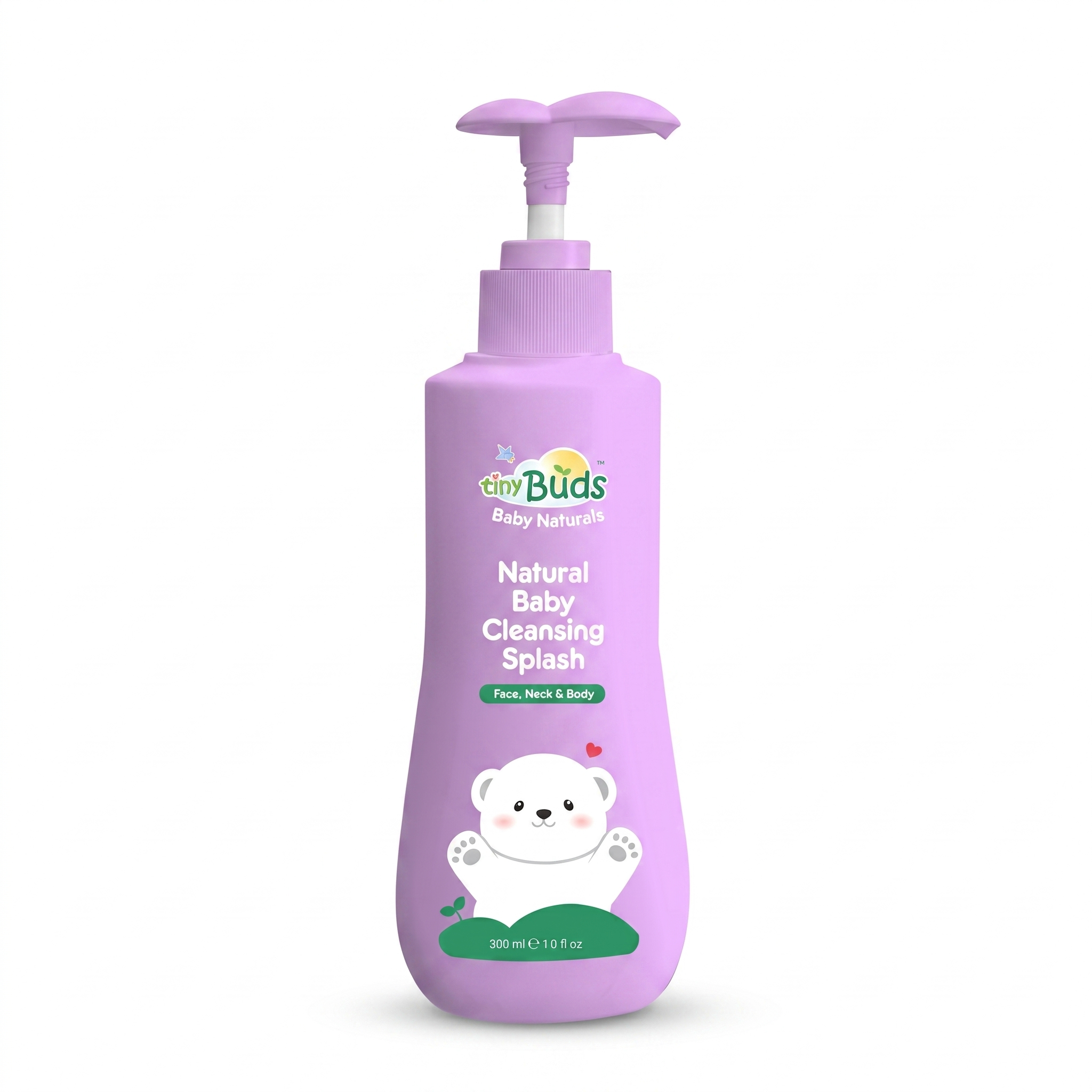 Tiny Buds Natural Baby Cleansing Splash 350ml — Gentle No-Rinse Cleanser for Face & Body | UAE