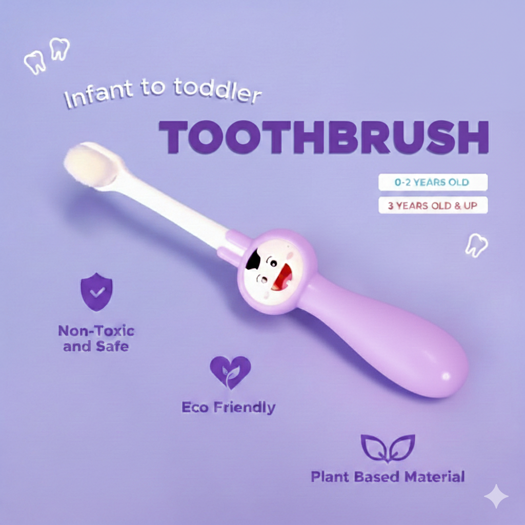 Uni-Love Toothbrush - Eco-Friendly & Plant-Based Training Brush for Infants & Toddlers