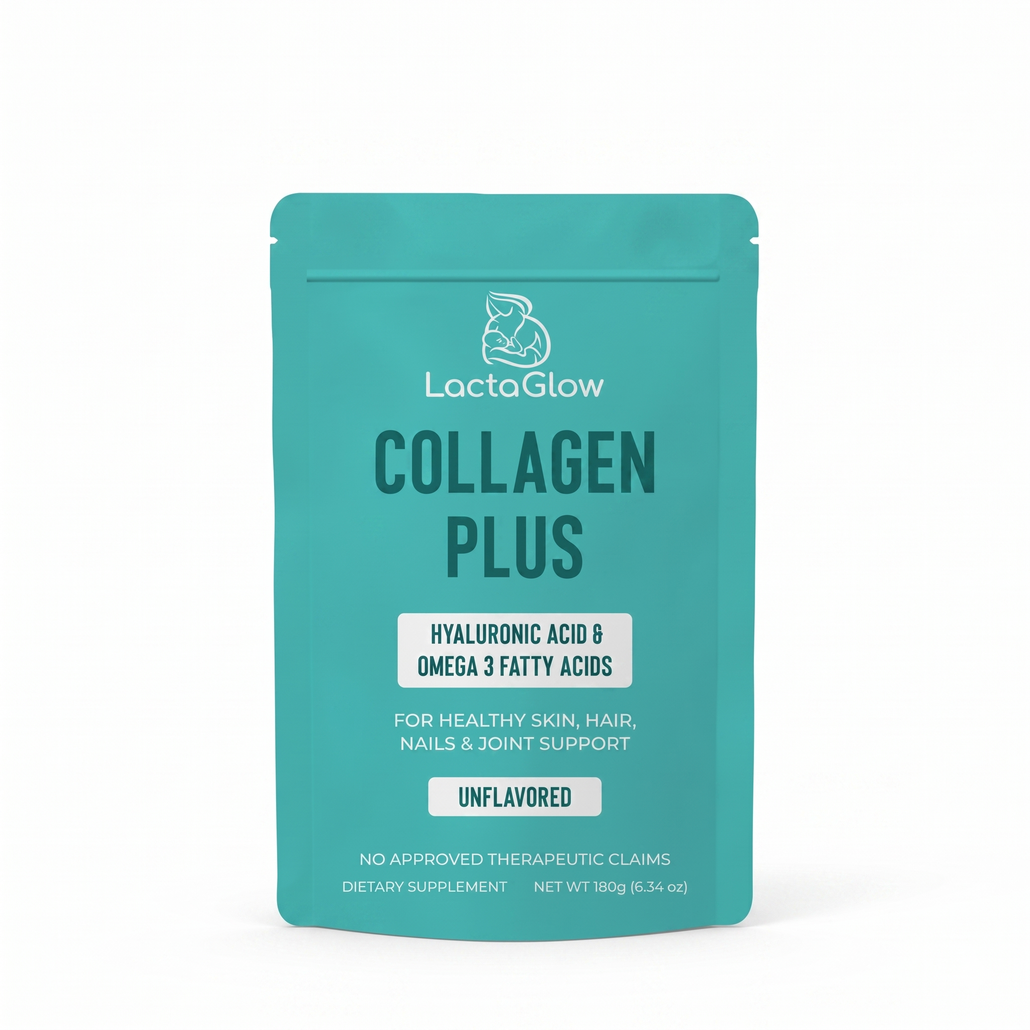 LactaGlow Collagen for Breastfeeding Moms – Postpartum Recovery & Beauty Support (Unflavored Powder)