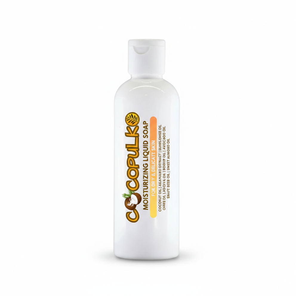Cocopulko Moisturizing Liquid Soap for Dry & Delicate Skin (with Akapulko Extract & 8 Fine Oils)