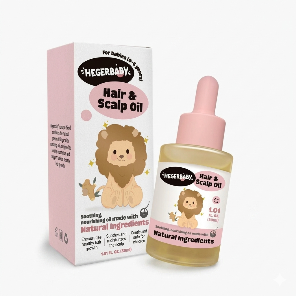 HegerBaby PH Hair & Scalp Oil 30ml – Nourishing Baby Scalp Treatment for Healthy Hair Growth