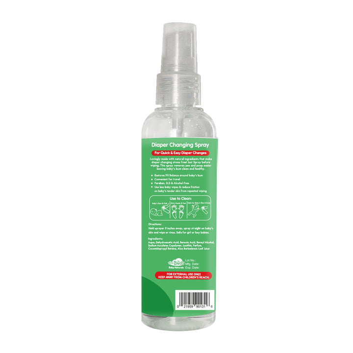 Tiny Buds Mini Diaper Changing Spray 100ml | Travel Sized Pocket Friendly - Extra Value Mart