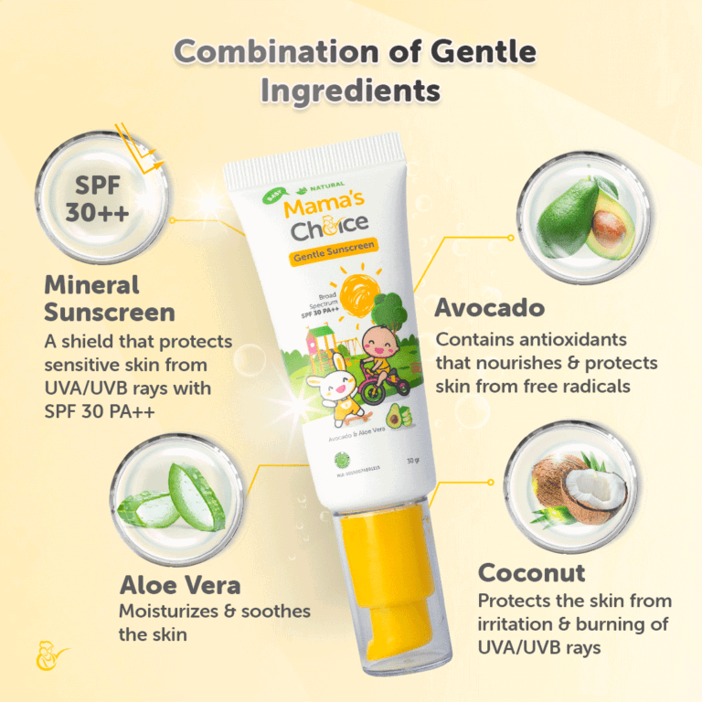 Mama's Choice Baby Gentle Mineral Sunscreen SPF30 PA++ – Safe & Reef-Friendly Sun Protection for Babies