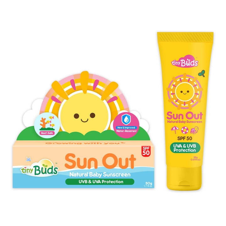 Tiny Buds Sun Out Natural Baby Sunscreen SPF 50 – UVA & UVB Protection - Extra Value Mart