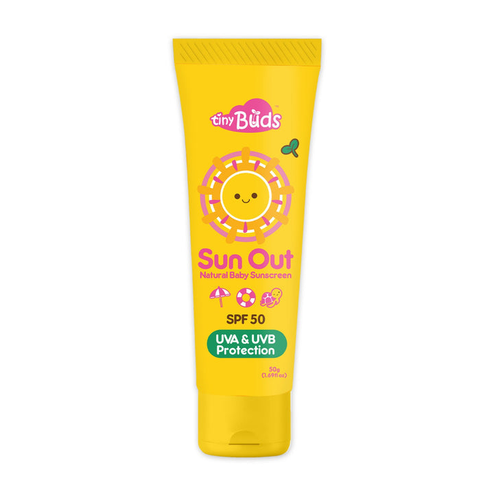 Tiny Buds Sun Out Natural Baby Sunscreen SPF 50 – UVA & UVB Protection - Extra Value Mart