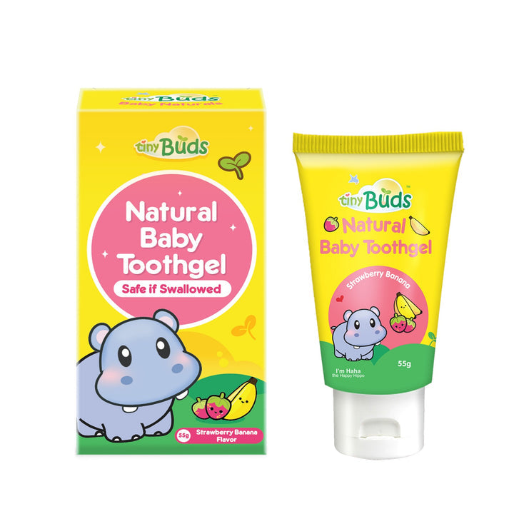 Tiny Buds Baby Toothgel Stage 1 - Strawberry Banana 55g - Extra Value Mart