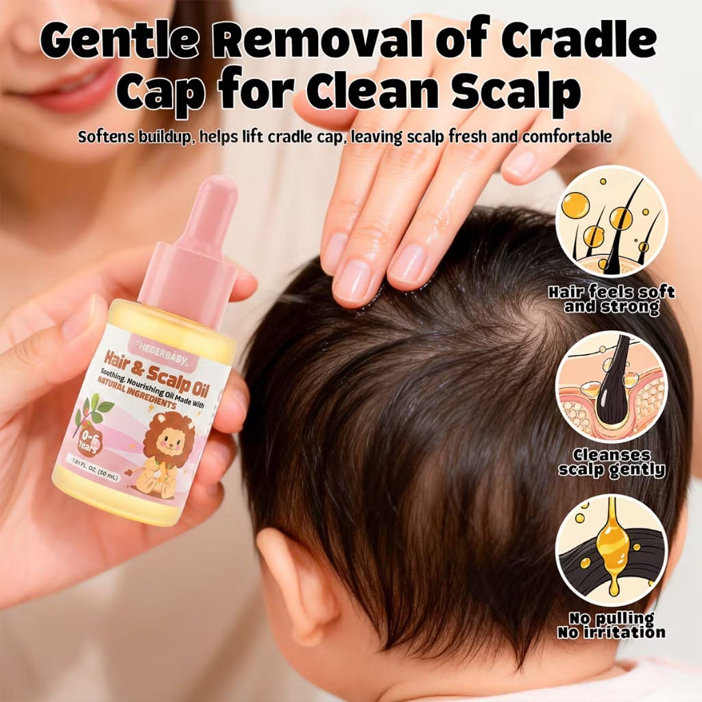 HegerBaby PH Hair & Scalp Oil 30ml – Nourishing Baby Scalp Treatment for Healthy Hair Growth