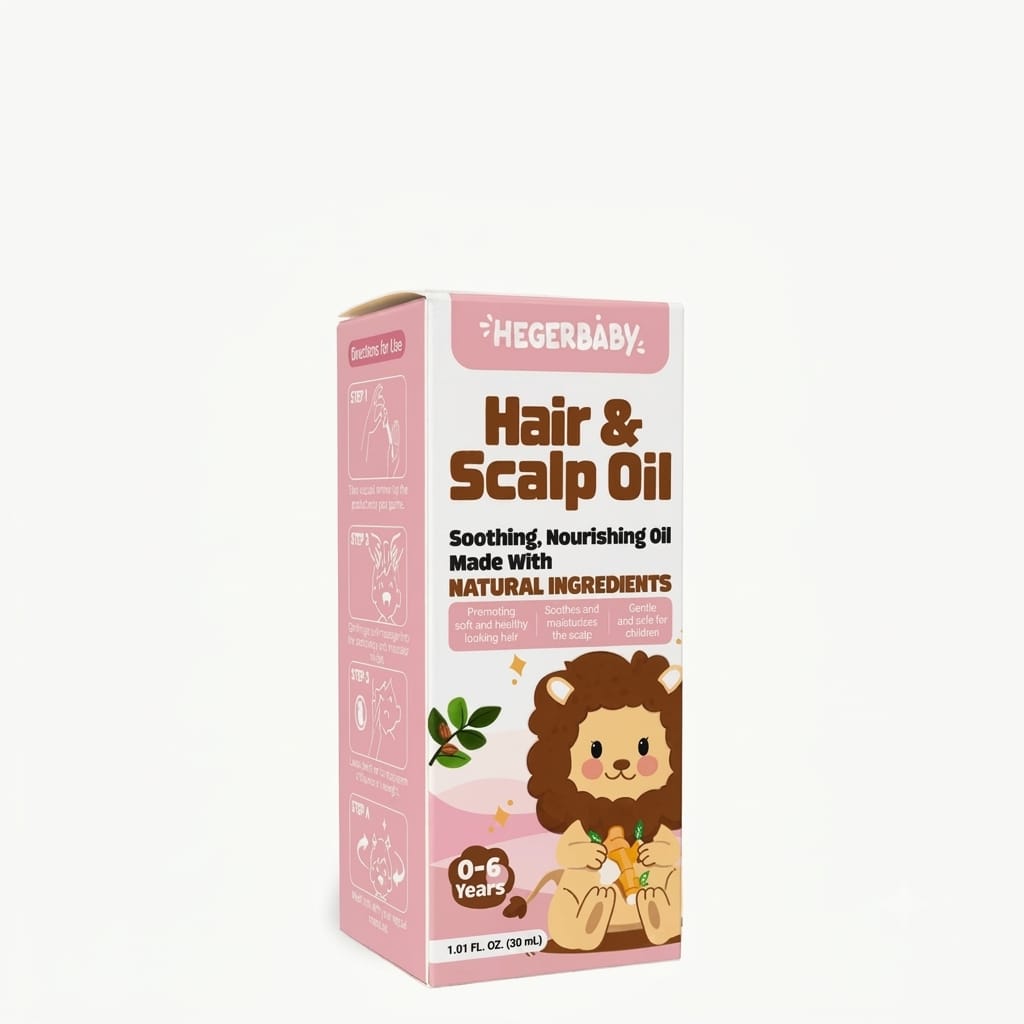 HegerBaby PH Hair & Scalp Oil 30ml – Nourishing Baby Scalp Treatment for Healthy Hair Growth