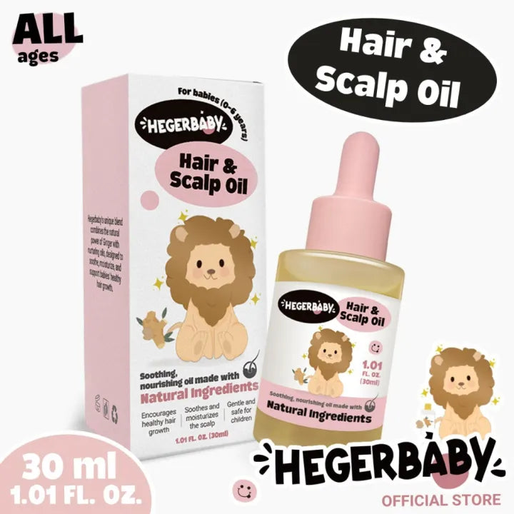 HegerBaby PH Hair & Scalp Oil 30ml – Nourishing Baby Scalp Treatment for Healthy Hair Growth