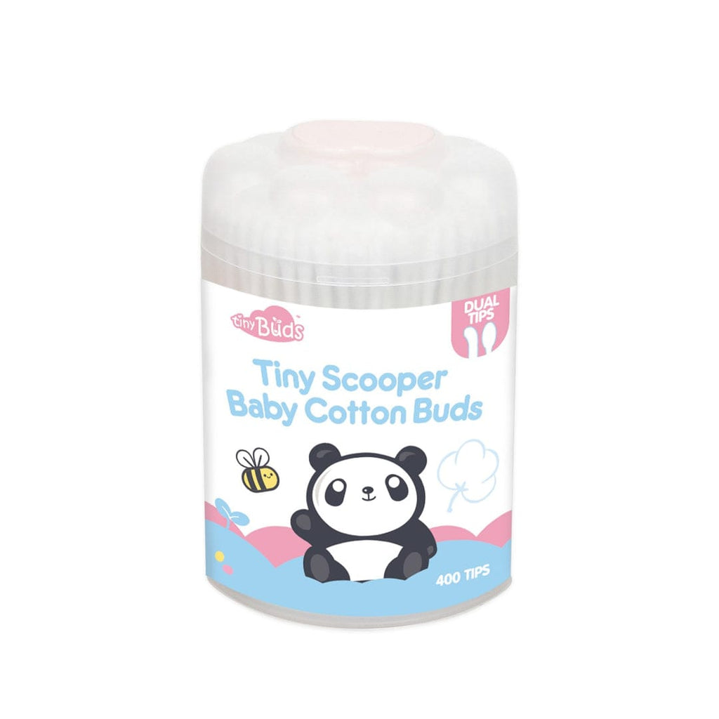 Tiny Scoopers Baby Cotton Buds 400 Tips – Gentle Dual Tip Cotton Swabs for Safe Baby Cleaning