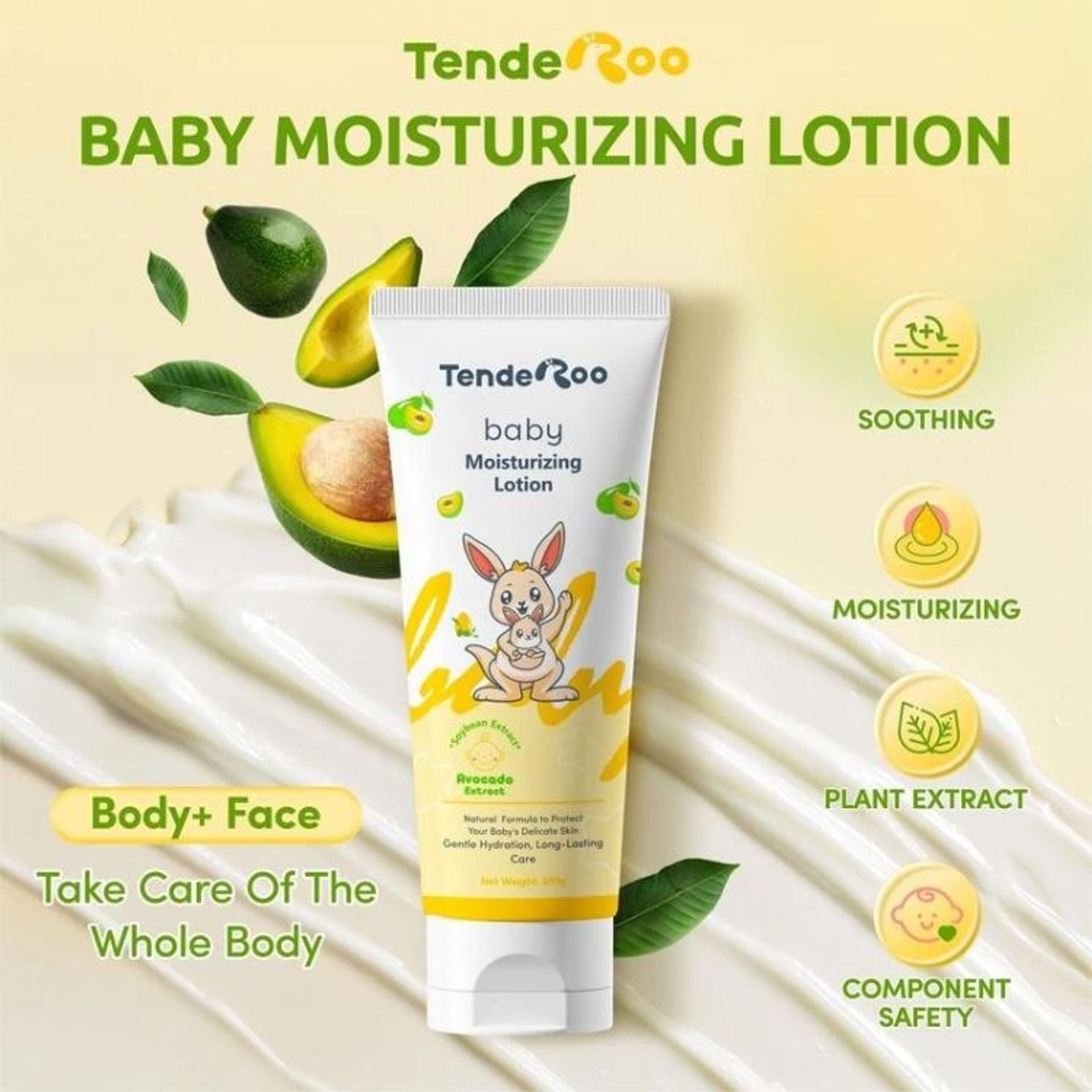 Tenderoo Baby Moisturizing Lotion Avocado 200ml