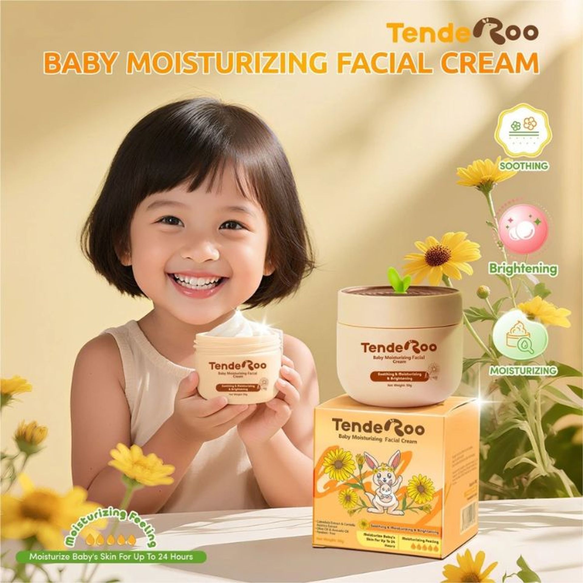 Tenderoo Baby Moisturizing Facial Cream 50g