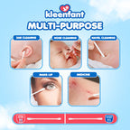 Kleenfant Baby Cotton Buds Dual Tip Scooper & Round – Safe Gentle Ear & Nose Care for Babies
