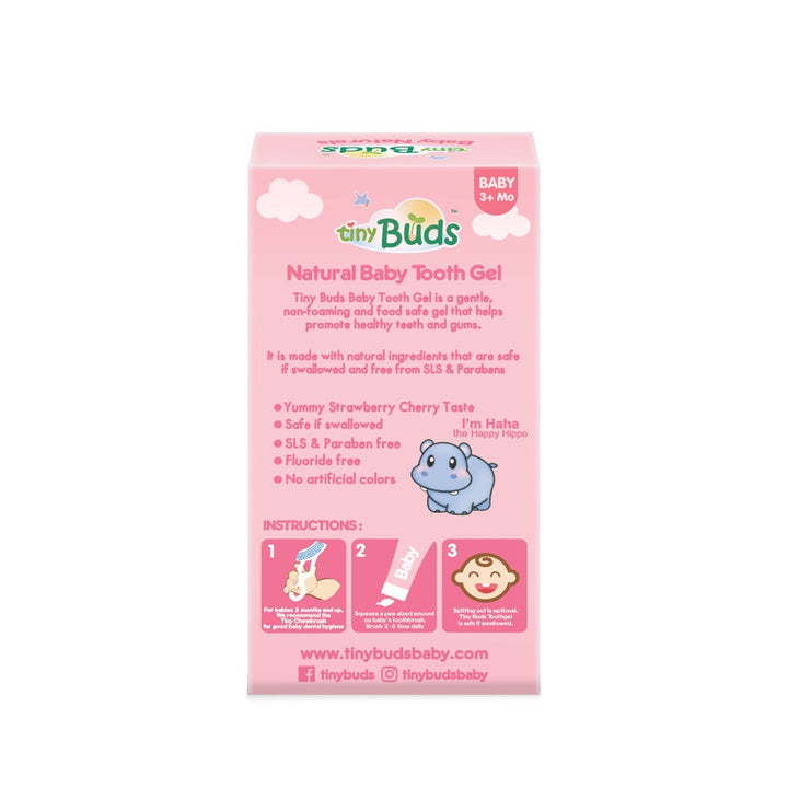 Tiny Buds Baby Toothgel Stage 1 - Strawberry Cherry 55g - Extra Value Mart