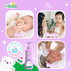Tiny Buds Natural Baby Cleansing Splash 350ml — Gentle No-Rinse Cleanser for Face & Body | UAE