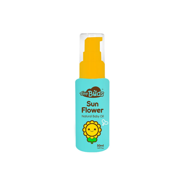 Tiny Buds Happy Days Natural Sunflower Baby Oil (50ml) - Extra Value Mart